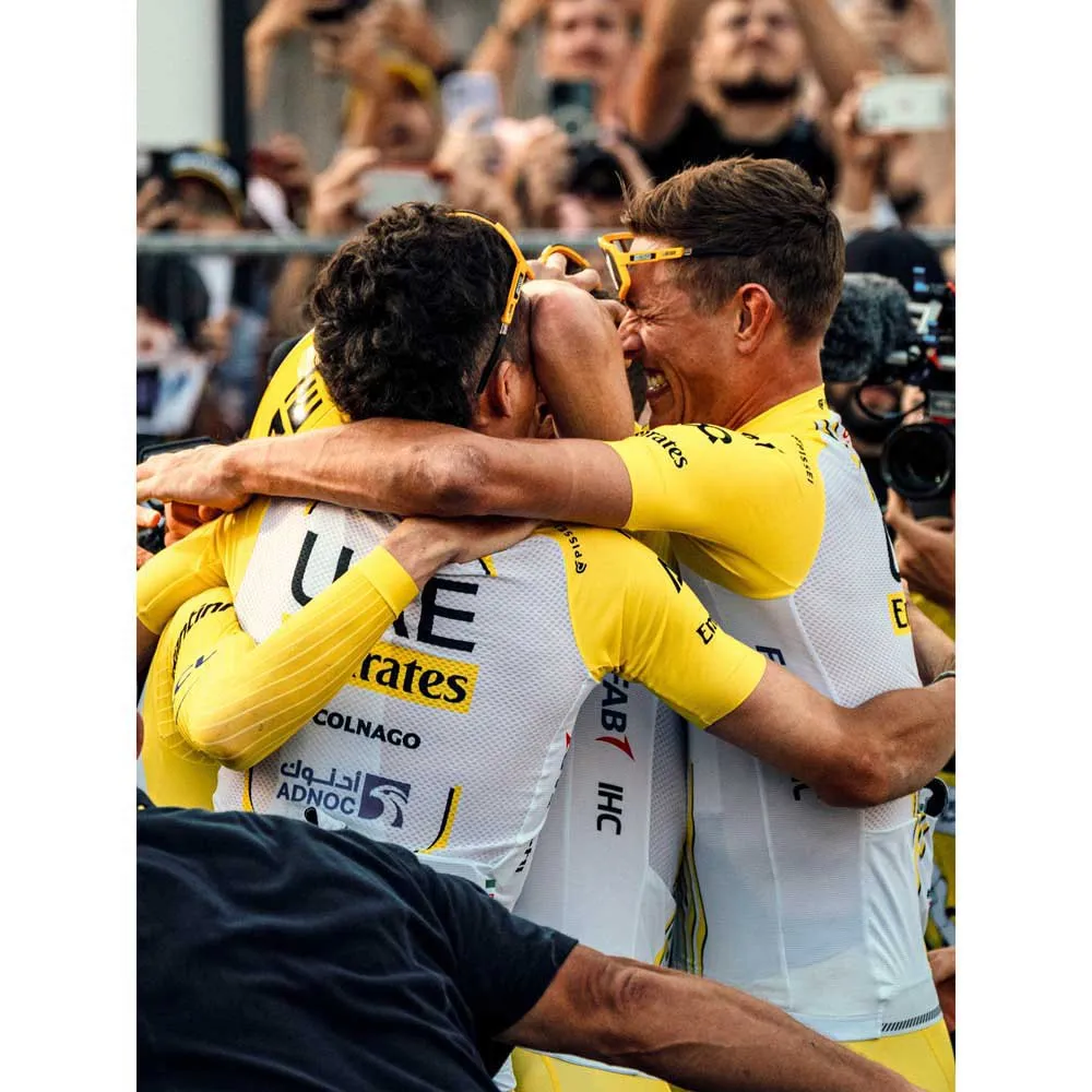 Pissei Uae Team Emirates - Tour De France 2024 Replica Kort Ermet Trøye
