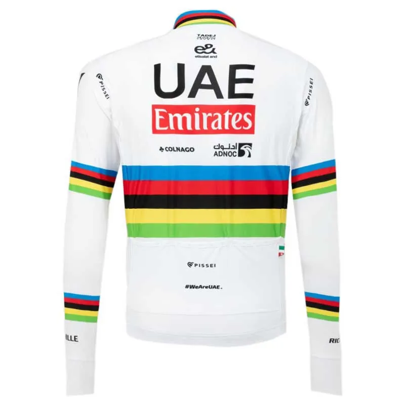 Pissei Winter World Champion Tadej Pogacar 2024 Uae Team Emirates Langermet Trøye, Tp24