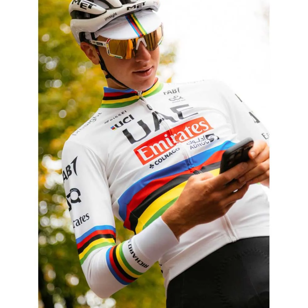 Pissei Winter World Champion Tadej Pogacar 2024 Uae Team Emirates Langermet Trøye, Tp24
