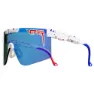 Pit Viper The 2000´s Merika Polariserte Solbriller, White, Blue Mirror/CAT3