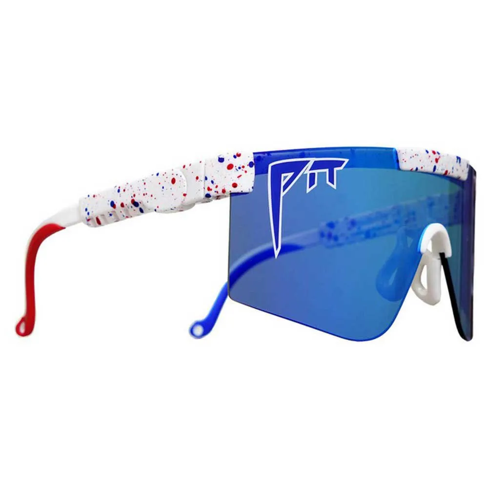 Pit Viper The 2000´s Merika Polariserte Solbriller, White, Blue Mirror/CAT3 Pit Viper The 2000´s Merika Polariserte Solbriller, White, Blue Mirror/CAT3