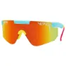 Pit Viper The 2000´s Playmate Solbriller, Turquoise / yellow, Rainbow Mirror/CAT3
