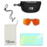Pit Viper The 2000´s Playmate Solbriller, Turquoise / yellow, Rainbow Mirror/CAT3