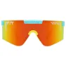 Pit Viper The 2000´s Playmate Solbriller, Turquoise / yellow, Rainbow Mirror/CAT3