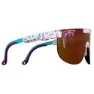 Pit Viper The Elipticals Jet Ski Solbriller, White / turquoise, Rainbow Mirror/CAT3