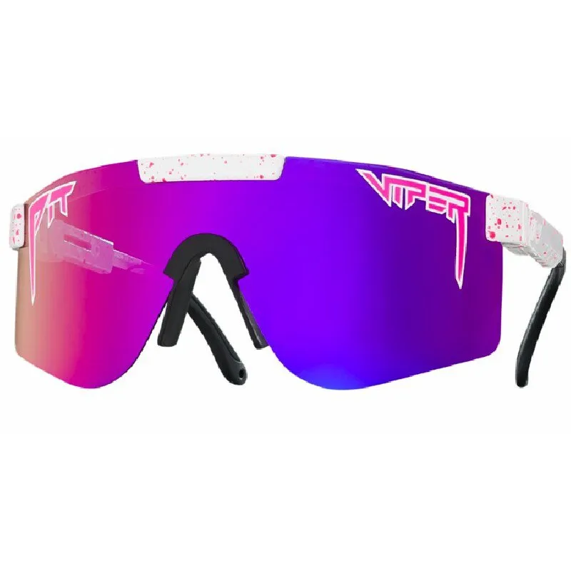 Pit Viper The Originals Double Wides Labrights Polariserte Solbriller, White / black, Purple Mirror/CAT3