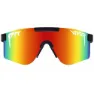 Pit Viper The Originals Double Wides Mystery Polariserte Solbriller, Black, Rainbow Mirror/CAT3