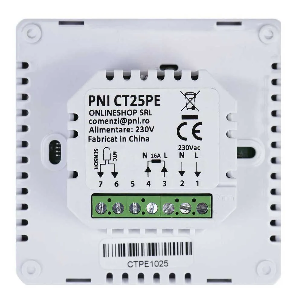 PNI Ct25pe Smart Termostat, White, One Size PNI Ct25pe Smart Termostat, White, One Size