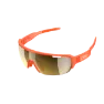 POC Half Blade Sykkelbriller Fluorescent Orange Translucent Clarity Gold Mirror, Gull/oransje