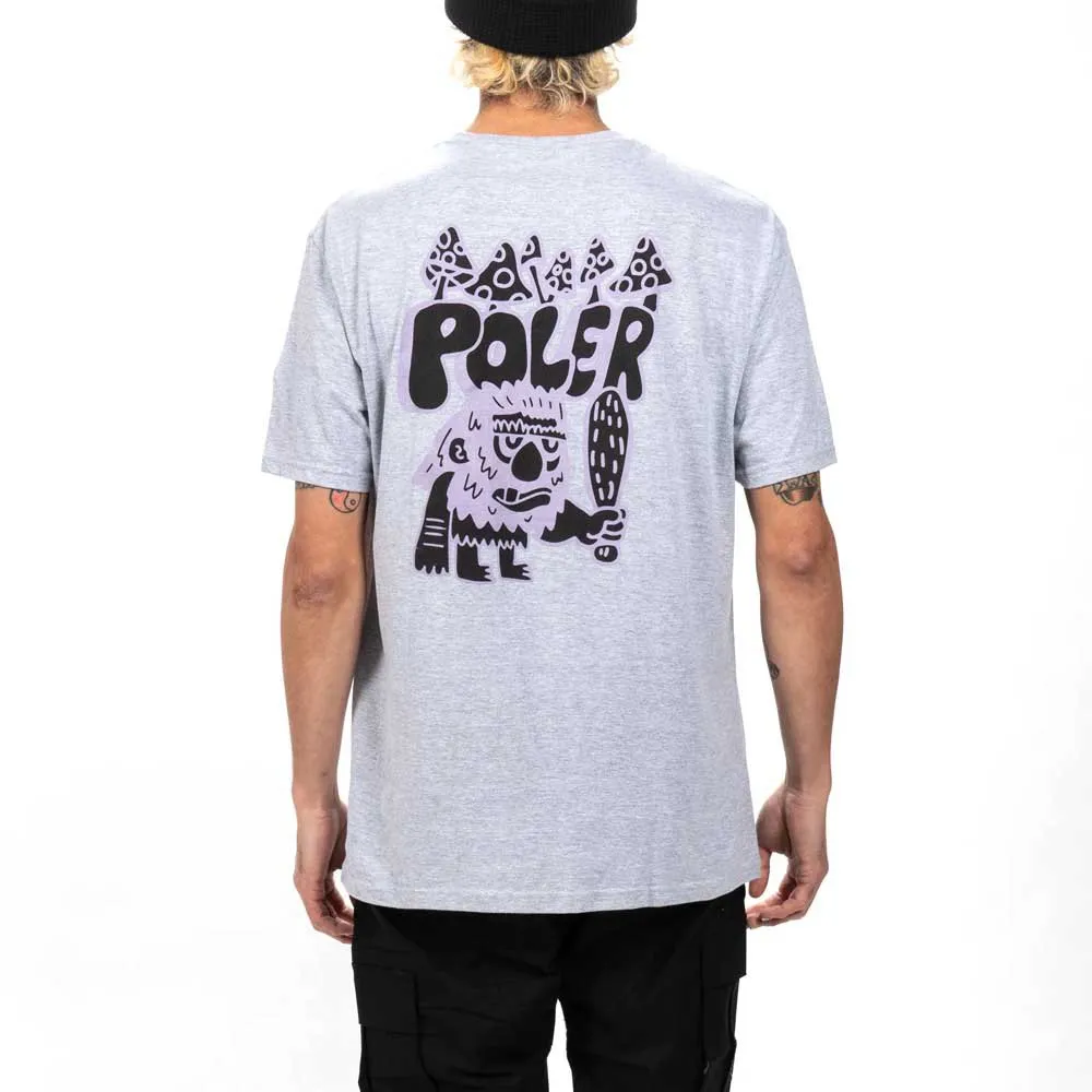 Poler Cave Man Kortarmet T-skjorte, Gray heather
