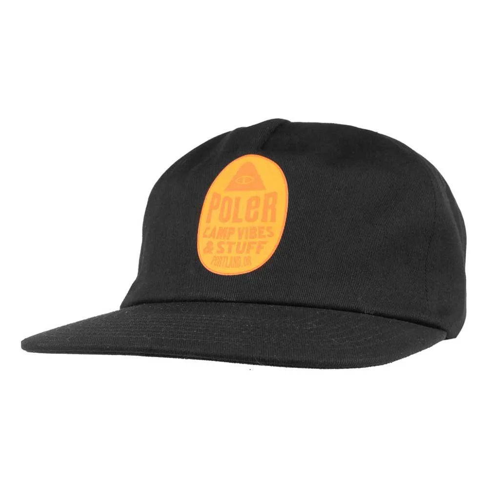Poler Fruit Sticker Cap, Black Poler Fruit Sticker Cap, Black