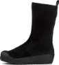 Black suede/waxy (fur l) curling