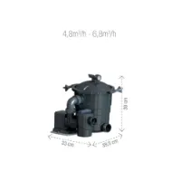 Poolex Filter Max Tank Ø250mm Filtration 4.8m3/h 80w Up To 30m3 Filtreringsenhet unisex