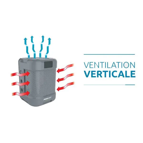 Poolex Q-line 7kw 2.2 M³/h Invertervarmepumpe, Grey, 30-45m³
