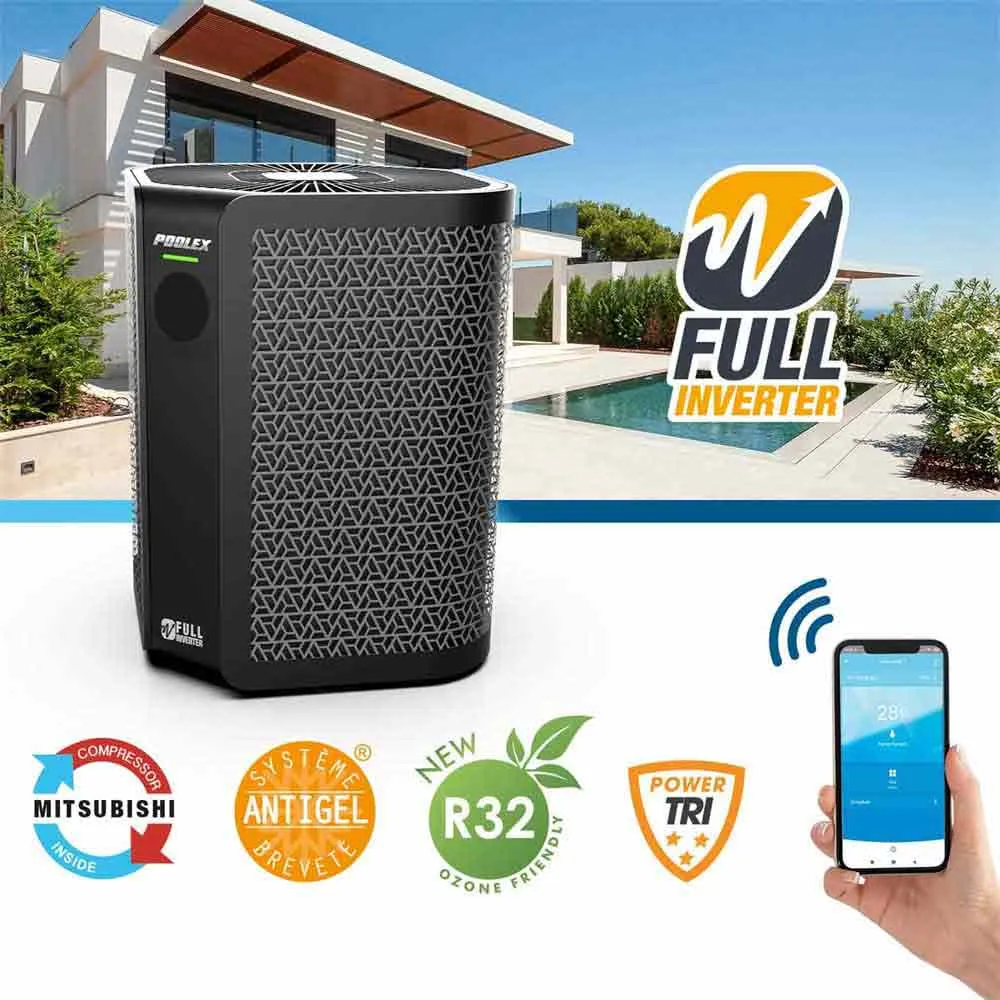 Poolex Silverline Top 120 50/70m3 12.05kw Invertervarmepumpe, Black, One Size Poolex Silverline Top 120 50/70m3 12.05kw Invertervarmepumpe, Black, One Size