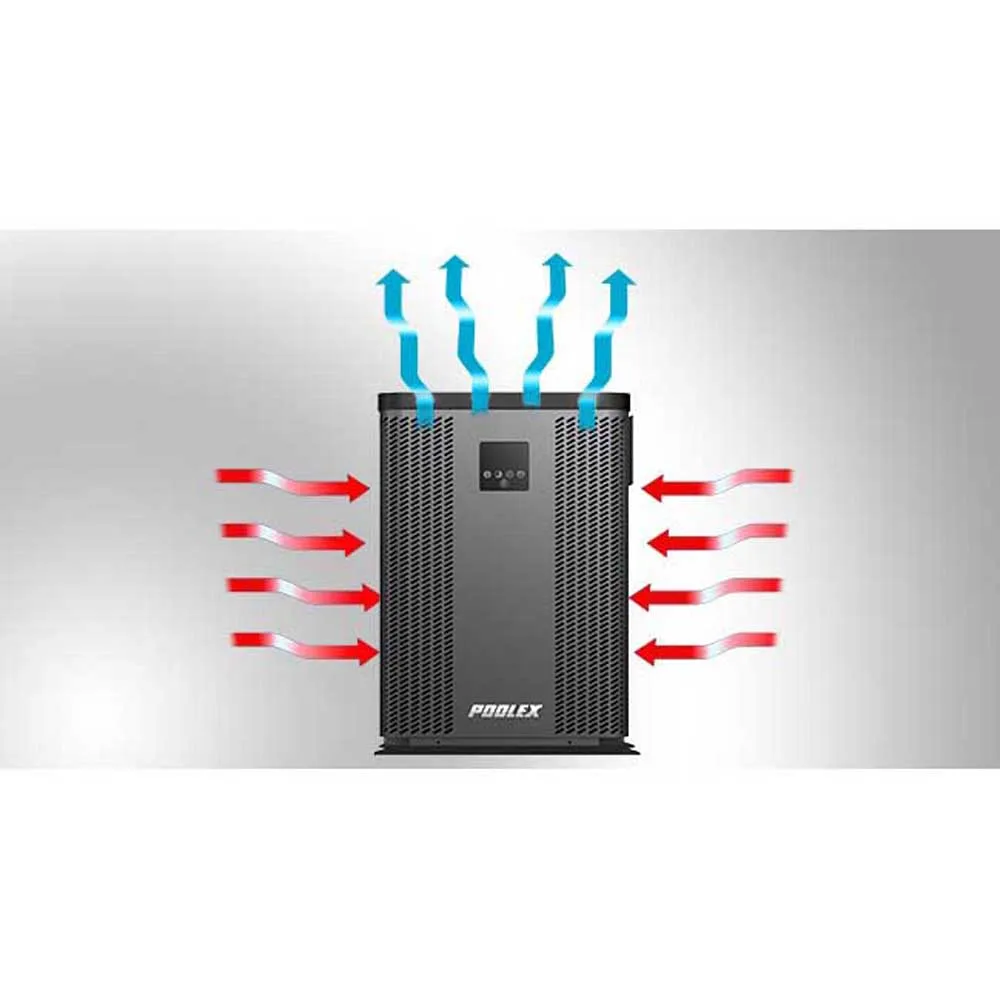 Poolex Silverline Top 60 20/40m3 6.4 Kw Invertervarmepumpe, Black, One Size