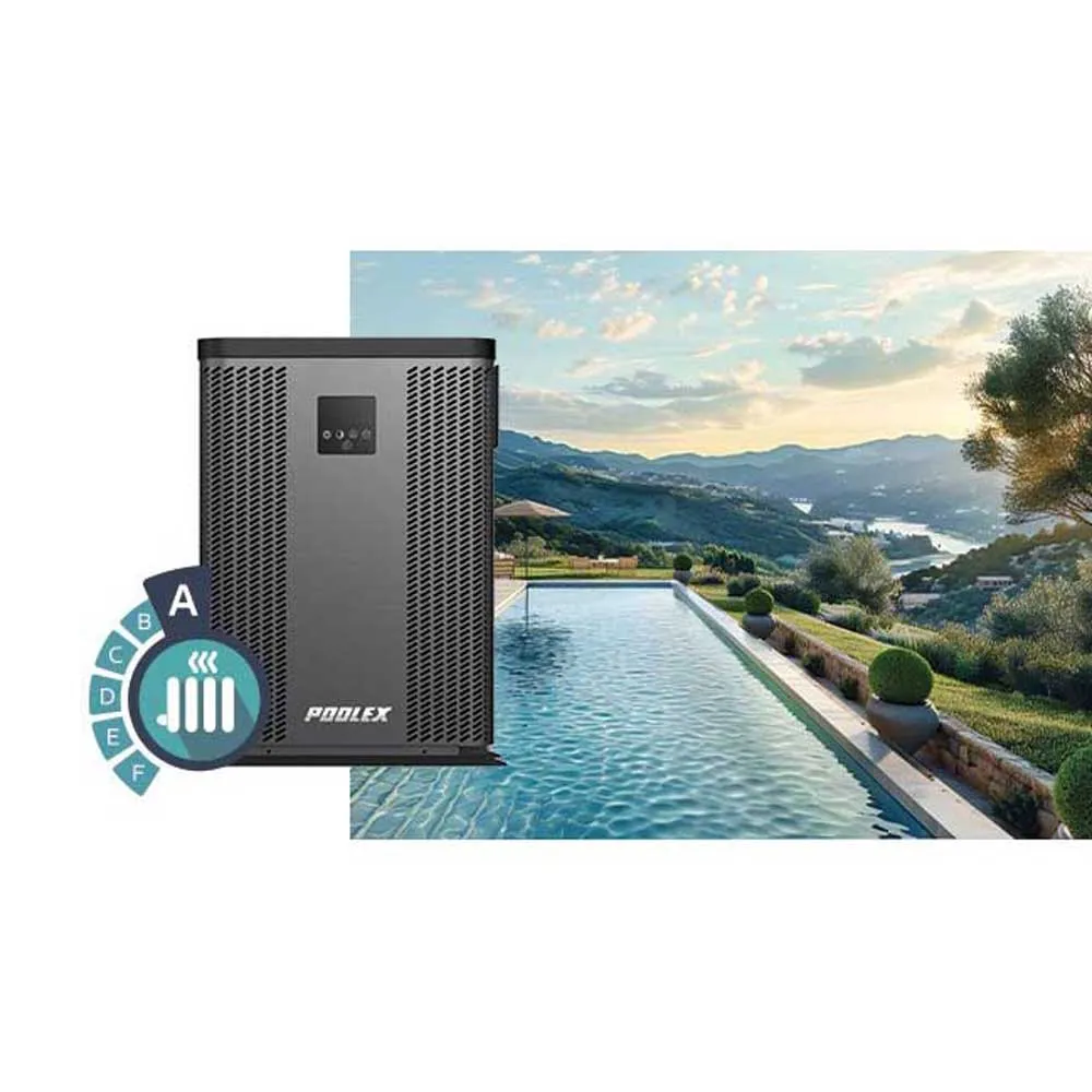 Poolex Silverline Top 60 20/40m3 6.4 Kw Invertervarmepumpe, Black, One Size