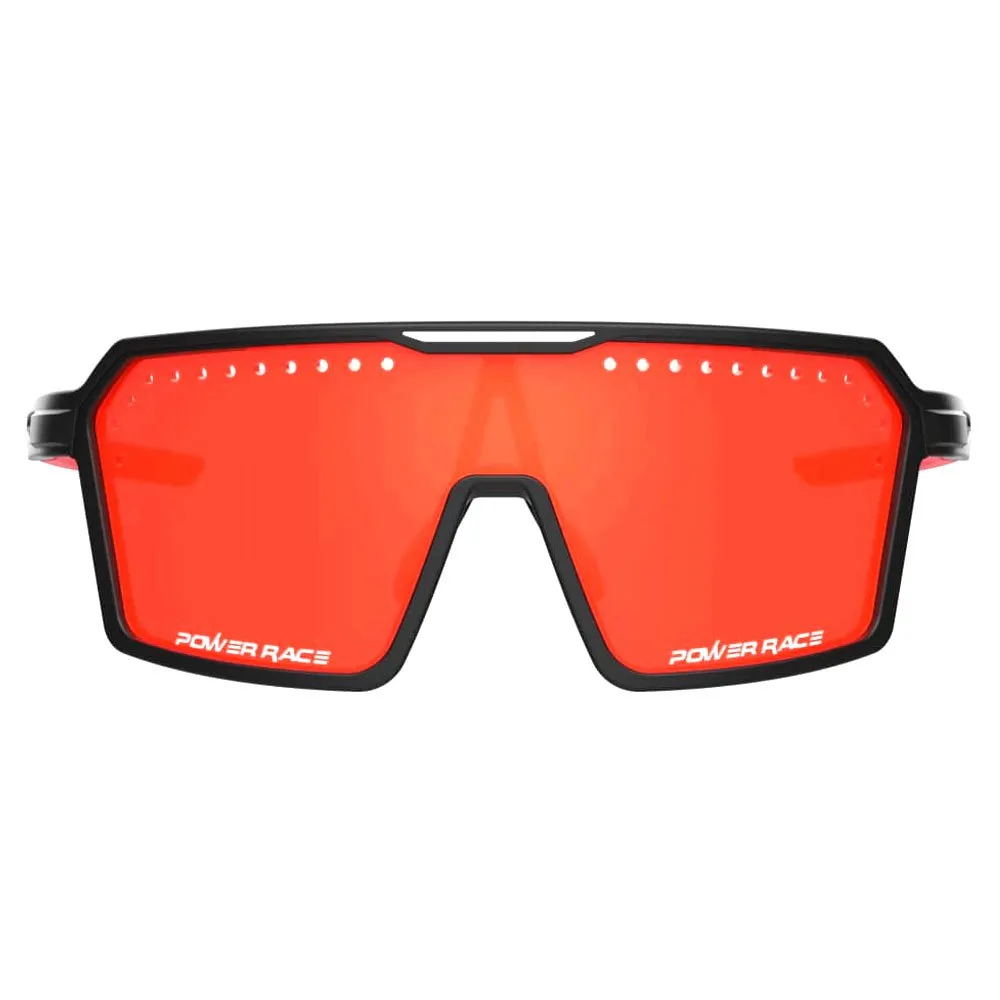 Power Race Defender Solbriller, Black / red, Red Mirror/CAT3