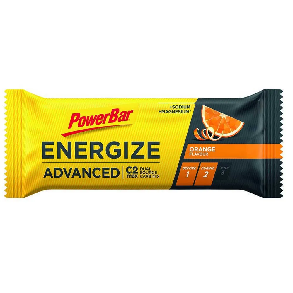Powerbar Energize Advanced Energibar Boks Appelsin 55g 15 Enheter, Yellow, One Size