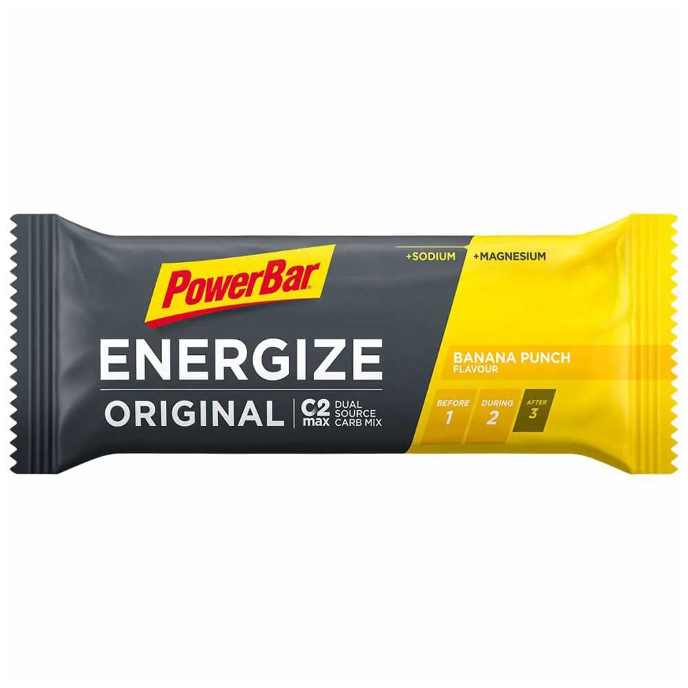 Powerbar Energize Energi Barer Boks Bananslag Original 55g 15 Enheter, Grey, One Size