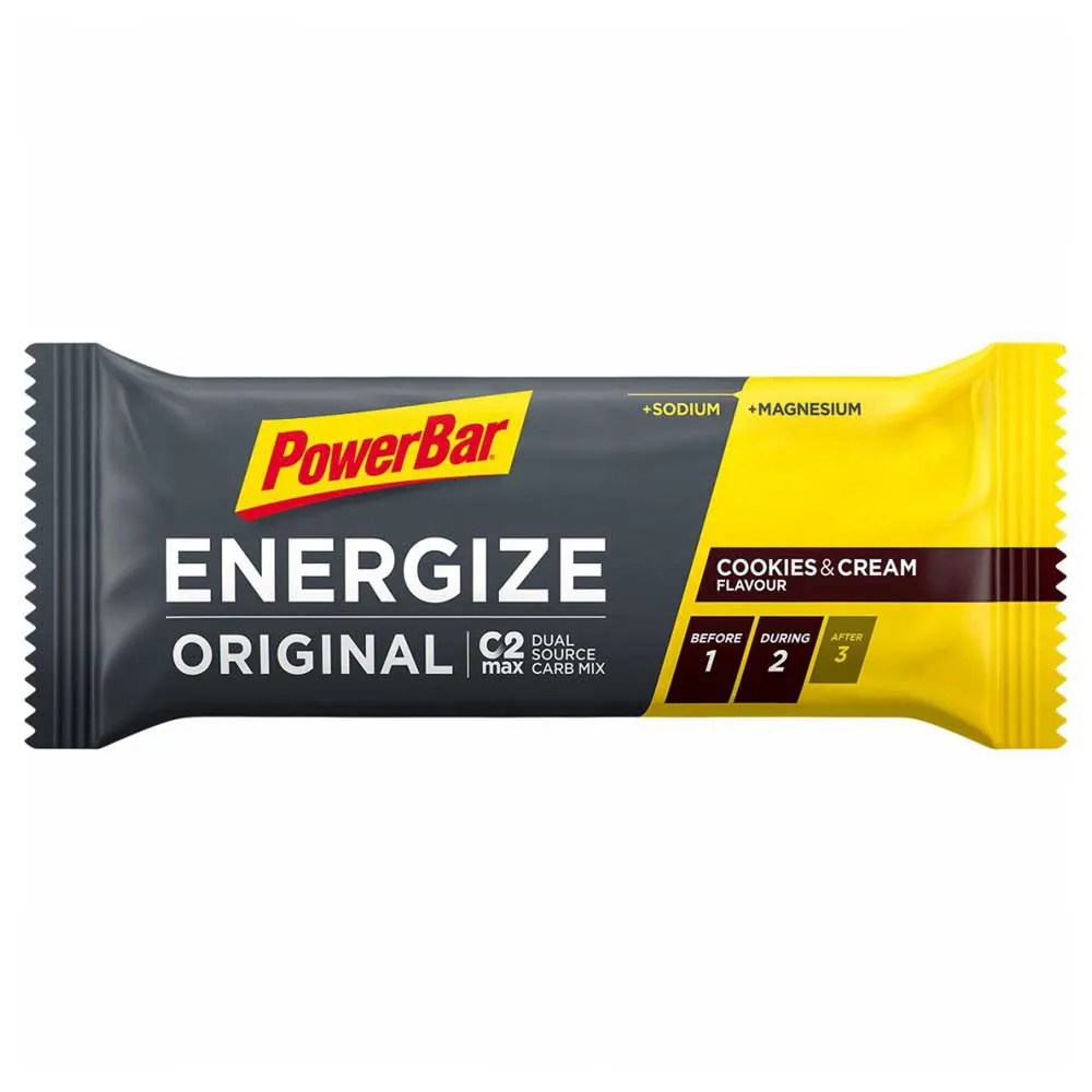 Powerbar Energize Energi Barer Boks Original Kjeks Krem 55g 15 Enheter, Grey, One Size