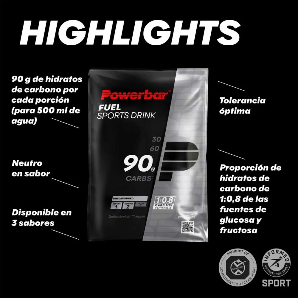 Powerbar Fuel 90 Energidrikk Enkeltdoseboks Nøytral Smak 94g 10 Enheter, One size Powerbar Fuel 90 Energidrikk Enkeltdoseboks Nøytral Smak 94g 10 Enheter, One size