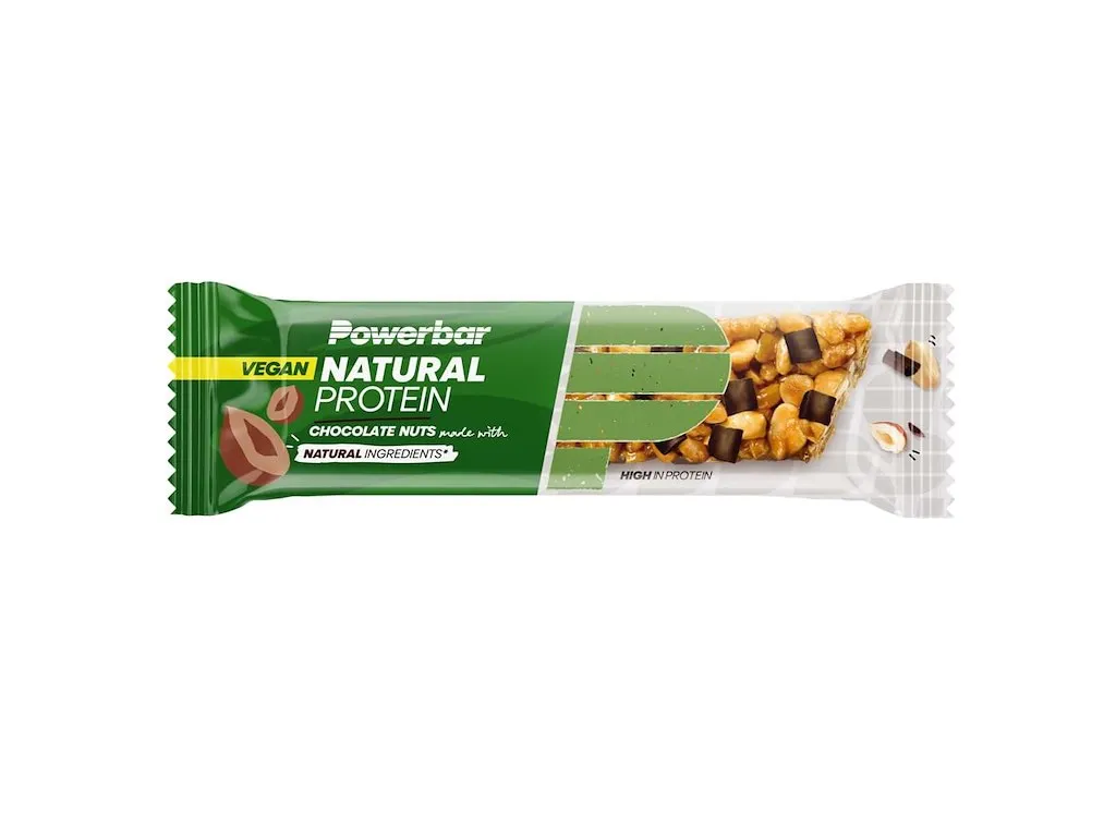 Powerbar Natural proteinbar chocolate nuts 40 gram Powerbar Natural proteinbar chocolate nuts 40 gram