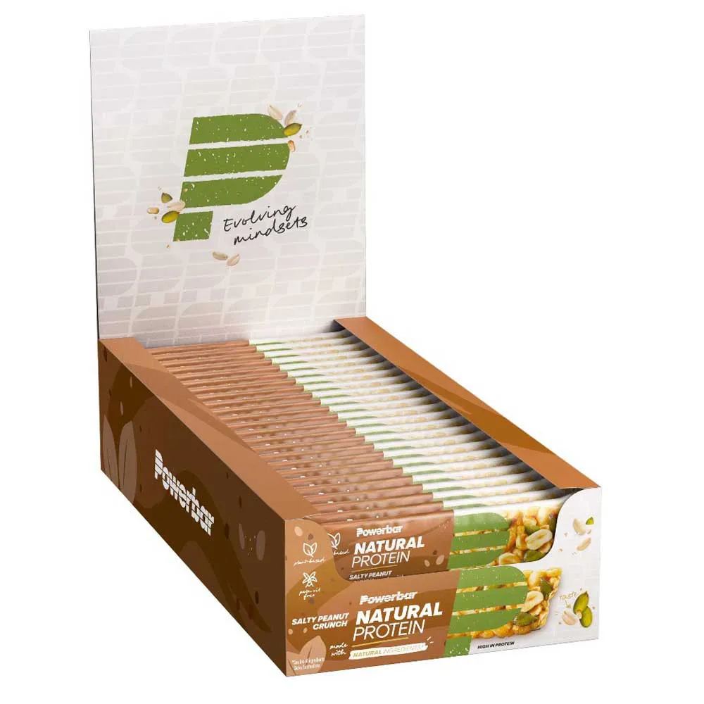 Powerbar Natural Vegan Proteinbarerboks Saltet Peanøtt 40g 18 Enheter, Brown, One Size Powerbar Natural Vegan Proteinbarerboks Saltet Peanøtt 40g 18 Enheter, Brown, One Size