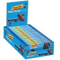 Powerbar Plus Low Sugar 30% Proteinbarerboks Sjokoladebrownie 35g