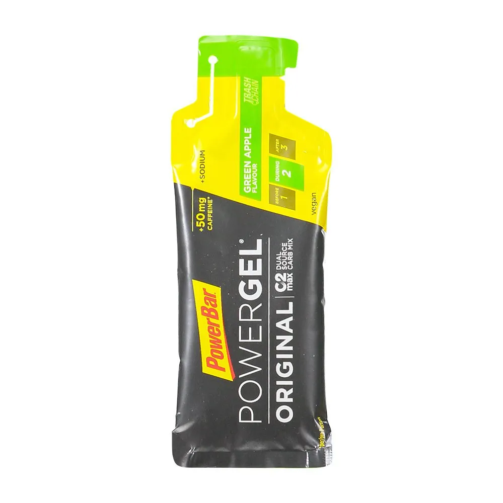 Powerbar Powergel Boks Med Energigeler Grønt Eple 41g 24 Enheter, Grey, One Size
