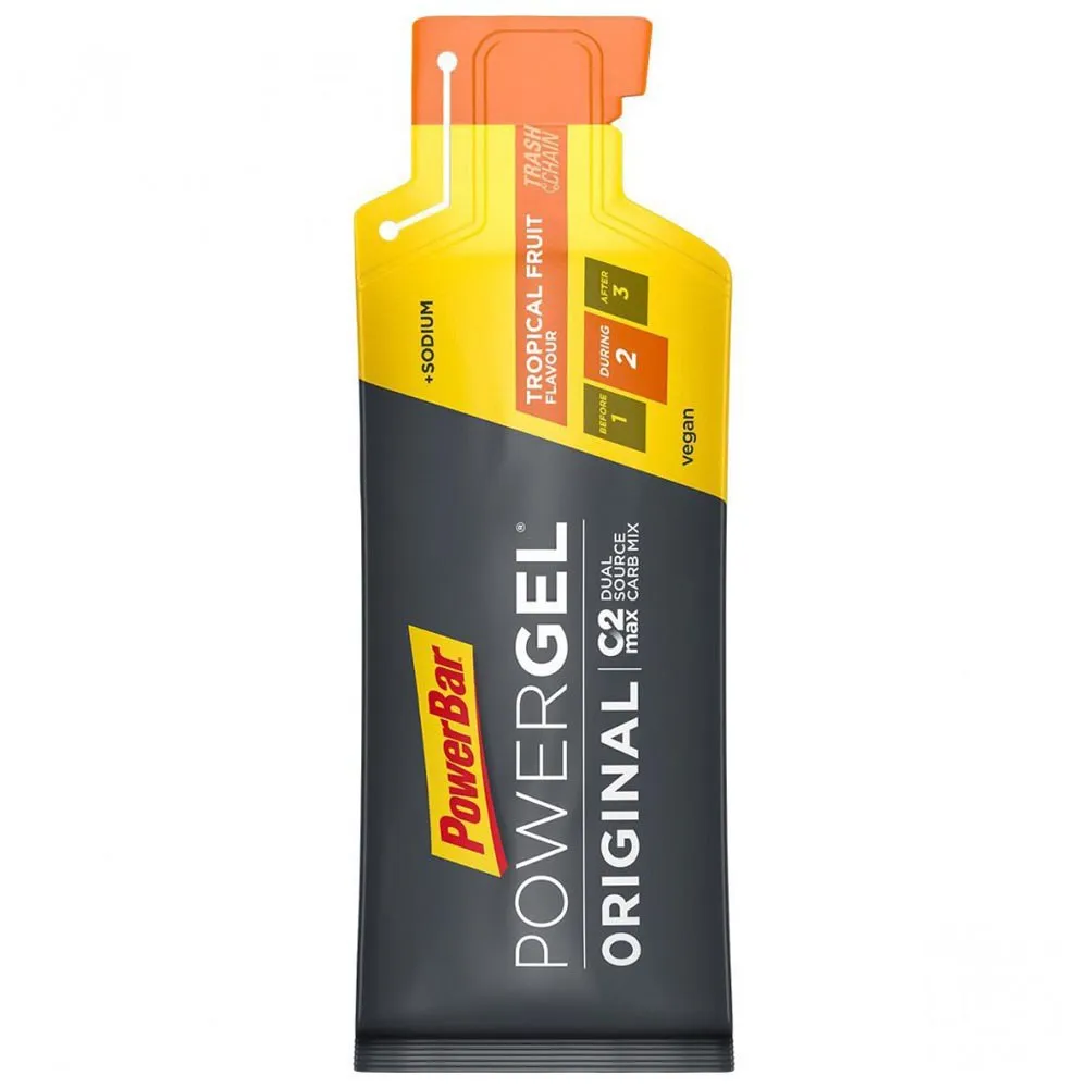 Powerbar Powergel Original Boks Med Energigeler Tropisk Frukt 41g 24 Enheter, Orange, One Size