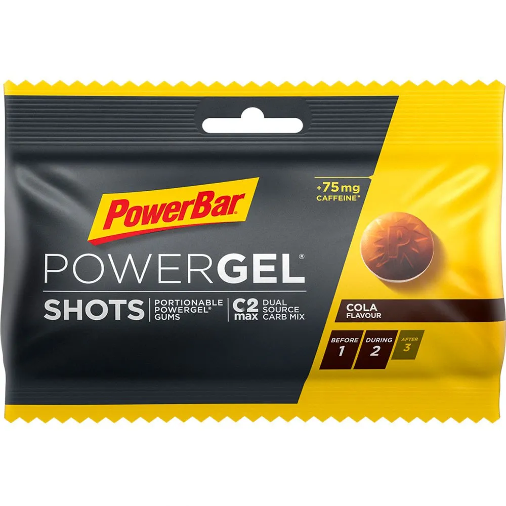 Powerbar Powergel Shot Boks Med Energigodteri Kola 60g 24 Enheter, Black / yellow, One Size
