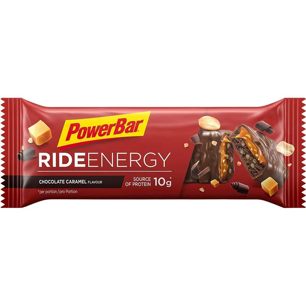 Powerbar Ride Energibar Boks Sjokolade Og Karamell 55g 18 Enheter, Red, One Size