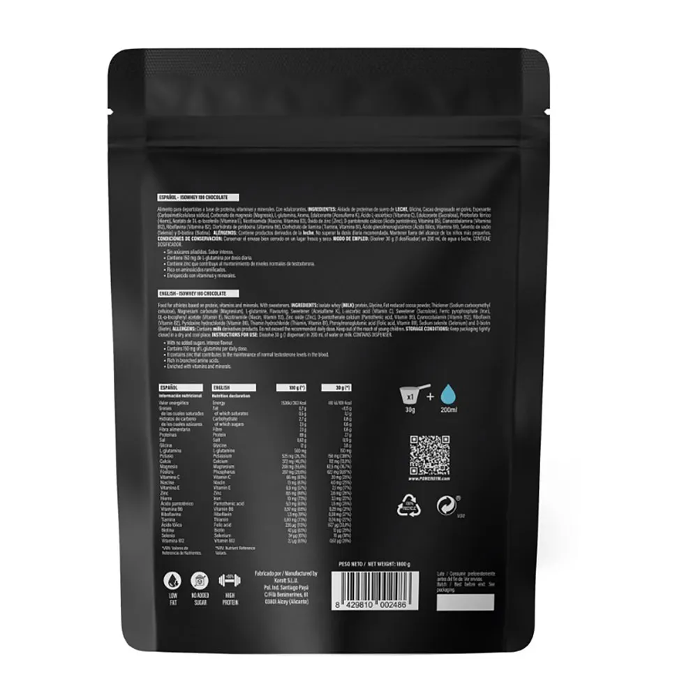 Powergym 100 Isolert Myseprotein Sjokolade 1800g, Multicolor, One Size
