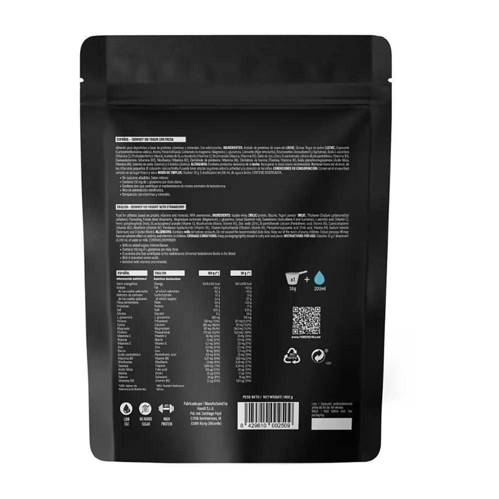 Powergym 100 Isolert Myseprotein Yoghurt Og Jordbær 1800g, Multicolor, One Size