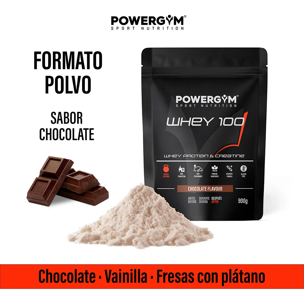 Powergym 100 Myseprotein Sjokolade 900g, One size
