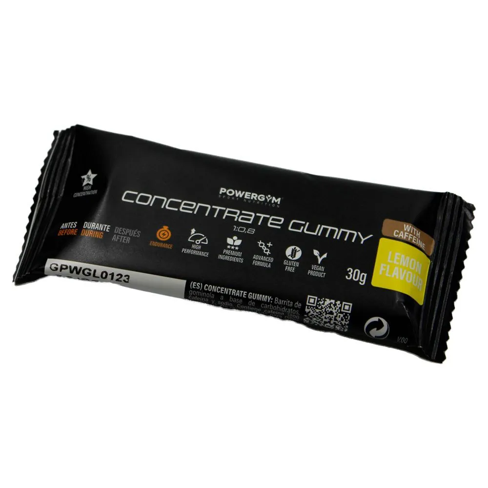 Powergym Concentrate Eske Med Energibarer Med Vingummi Sitron 30g 36 Enheter, One size Powergym Concentrate Eske Med Energibarer Med Vingummi Sitron 30g 36 Enheter, One size