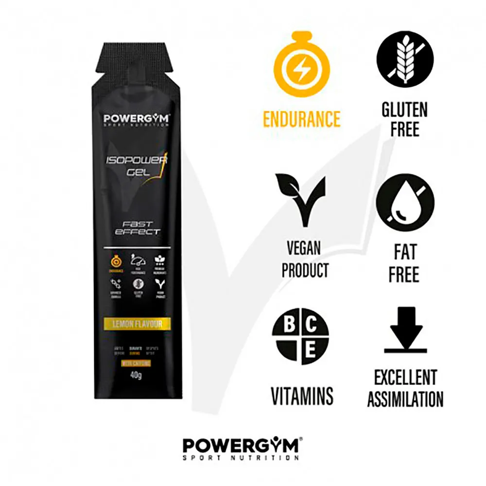 Powergym Isopower Gel Boks Med Energigeler Sitron Og Koffein 40g 24 Enheter, Multicolor, One Size Powergym Isopower Gel Boks Med Energigeler Sitron Og Koffein 40g 24 Enheter, Multicolor, One Size