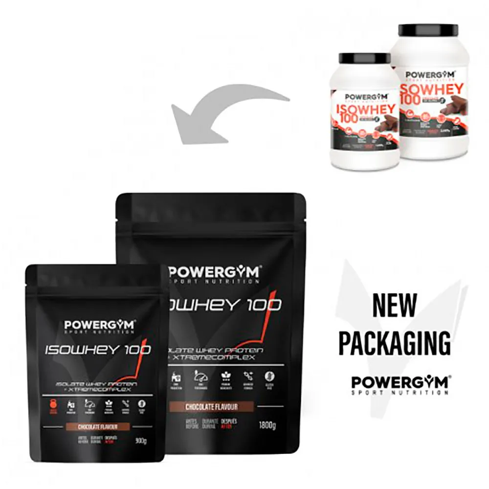 Powergym Isowhey 100 Isolert Myseprotein Sjokolade 900g, One size