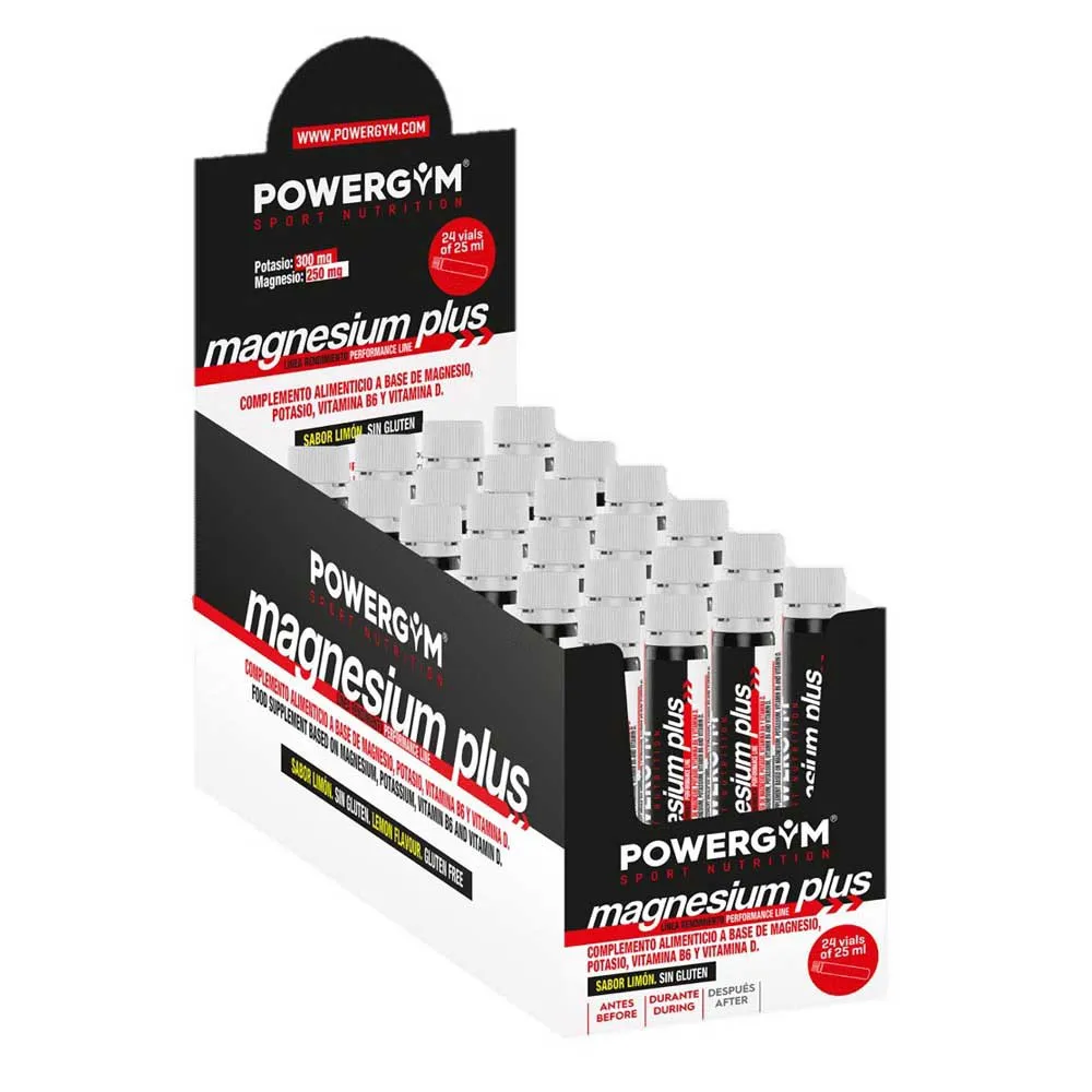 Powergym Magnesium Plus 25ml Boks For Hetteglass Sitron 14 Enheter, One size Powergym Magnesium Plus 25ml Boks For Hetteglass Sitron 14 Enheter, One size