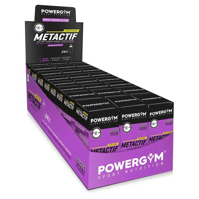 Powergym Metactif Metabolsk Aktivator Hetteglass-eske Sitron 10ml 24 Enheter, White, One Size Powergym Metactif Metabolsk Aktivator Hetteglass-eske Sitron 10ml 24 Enheter, White, One Size