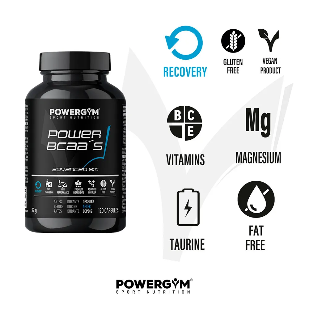 Powergym Power Bcaa´s Kapsler 120 Enheter, Neutral