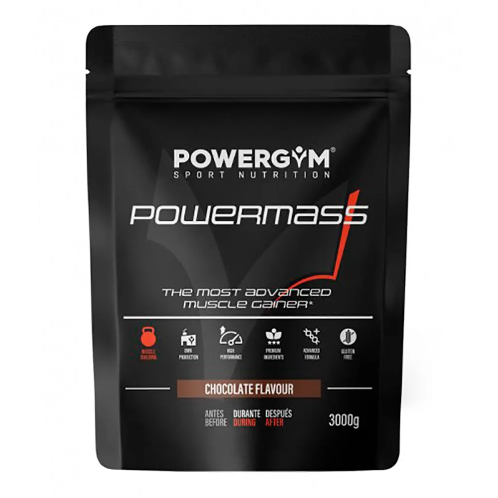 Powergym Powermass 3kg Chocolate Pudder, One size