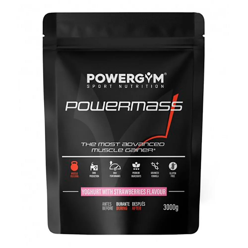 Powergym Powermass Yoghurt Med Jordbær 3kg, One size