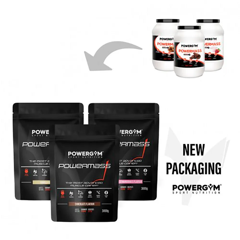 Powergym Powermass Yoghurt Med Jordbær 3kg, One size