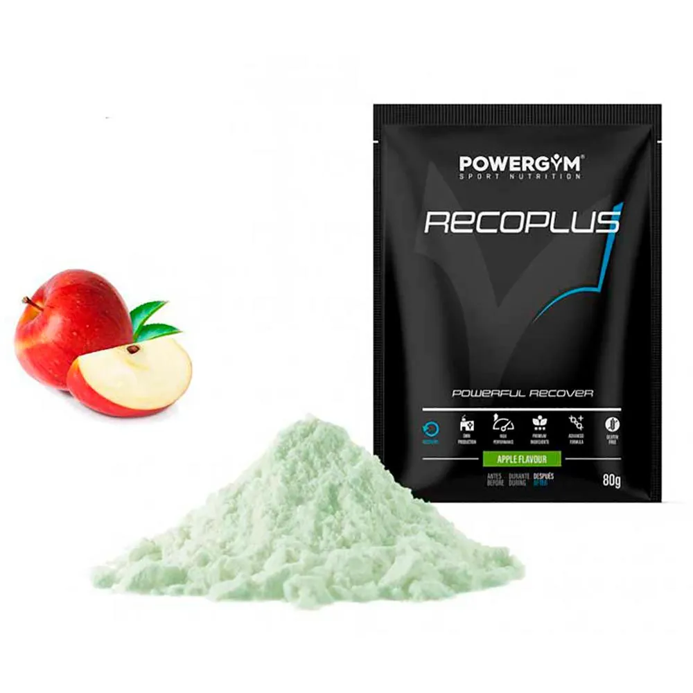 Powergym Recoplus Gjenopprettingsboks Med Enkeltdoser Eple 80g 15 Enheter, White, One Size