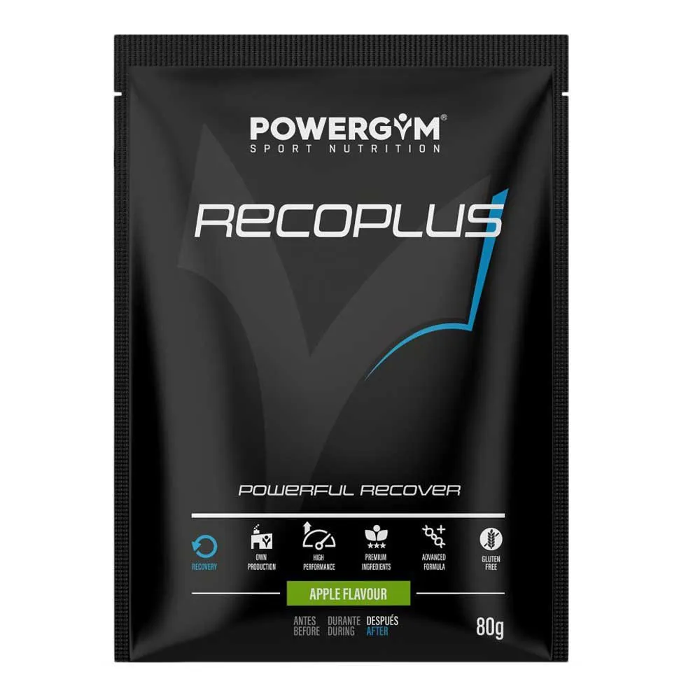 Powergym Recoplus Gjenopprettingsboks Med Enkeltdoser Eple 80g 15 Enheter, White, One Size