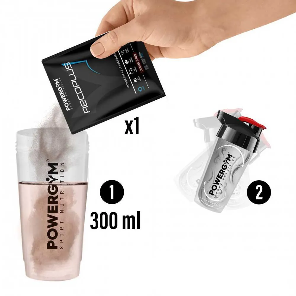 Powergym Recoplus Gjenopprettingsboks Med Enkeltdoser Eple 80g 15 Enheter, White, One Size