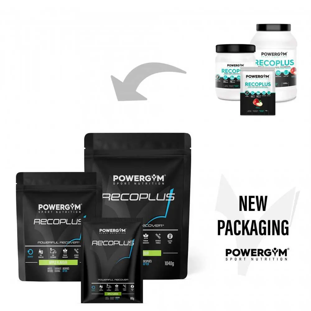 Powergym Recoplus Gjenopprettingsboks Med Enkeltdoser Eple 80g 15 Enheter, White, One Size