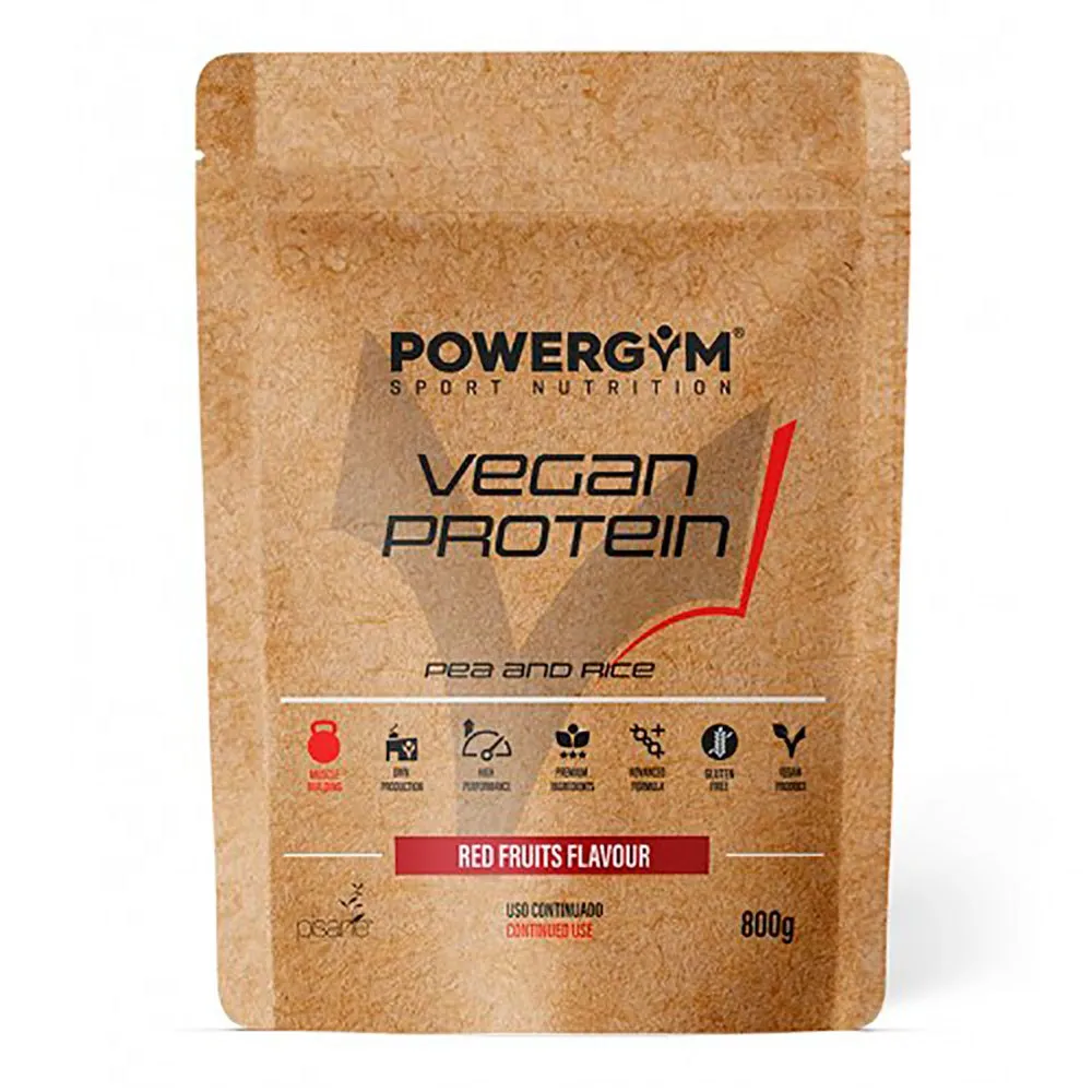 Powergym Vegansk Protein Røde Frukter 800g, White, One Size Powergym Vegansk Protein Røde Frukter 800g, White, One Size